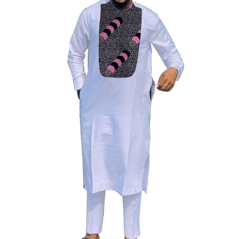 Dashiki Shirt Men - Africano Muçulmano Robe Conjuntos dos homens