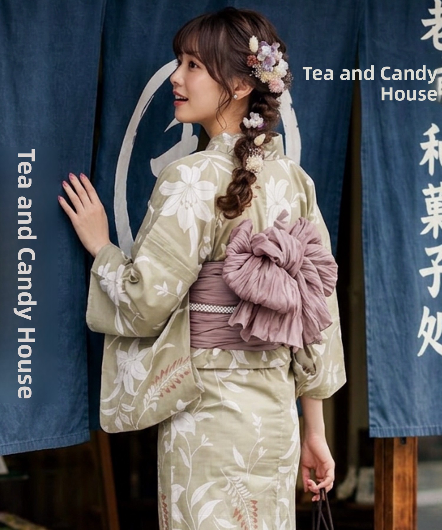 Ethnic Style Dresses - Vestido Tradicional Yukata Kimono em Algodão