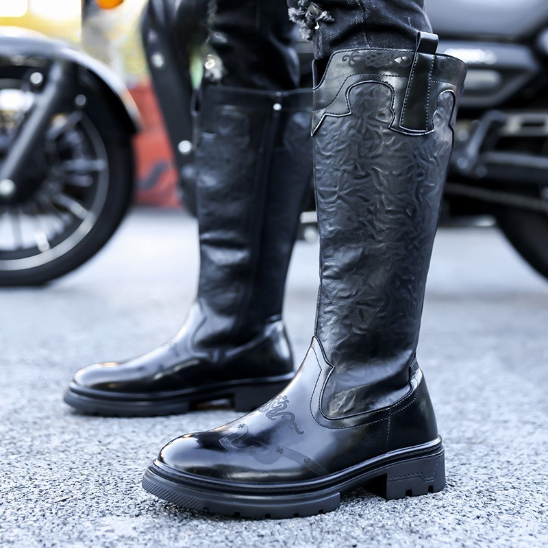 The Ethnic Fashion - Botas masculinas de cano médio de