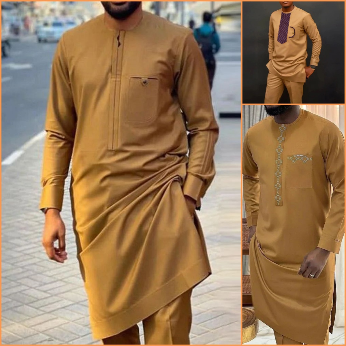 Dashiki Shirt Men - 2024 novo conjunto masculino tradicional africano