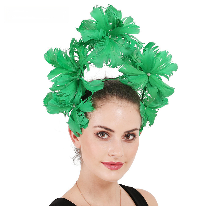 Ethnic Fashion Runway - Acessório de cabelo vintage com penas