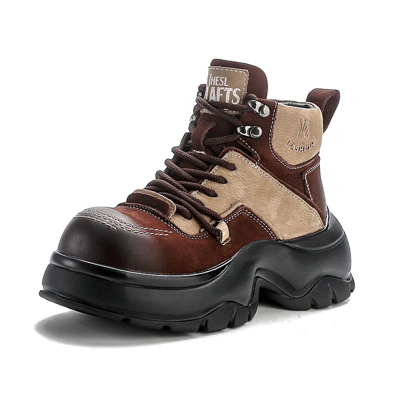 The Ethnic Fashion - 6cm couro genuíno cunha moda botas