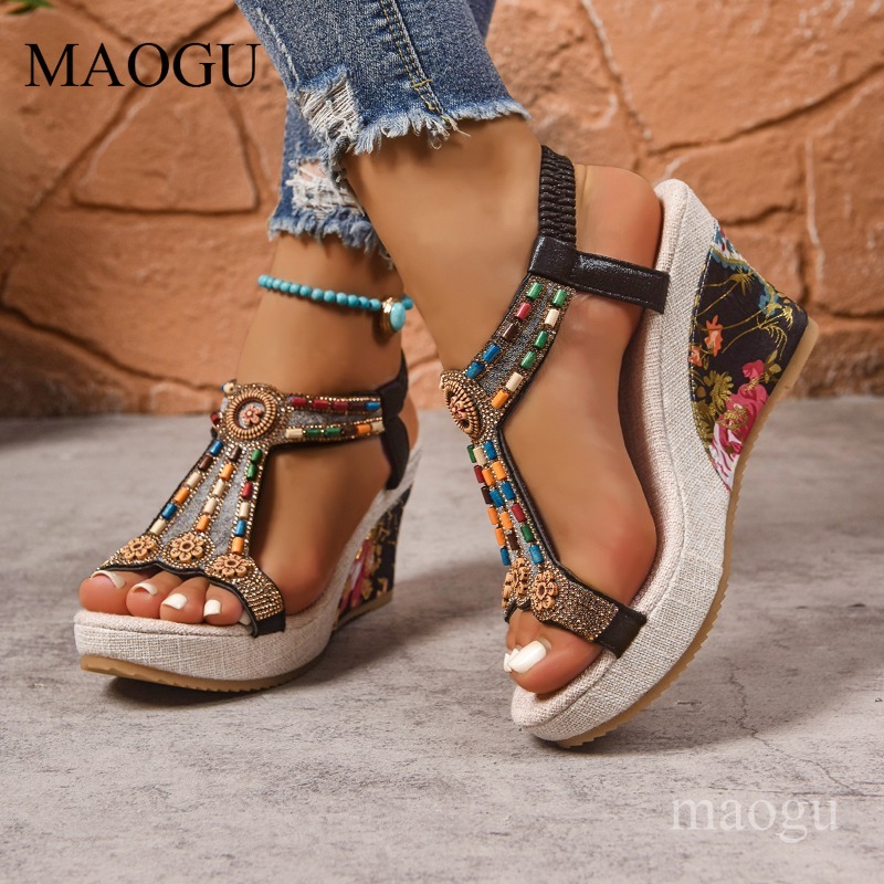 Sandálias Anabela Boho com Miç - The Ethnic Fashion avaliação e preço