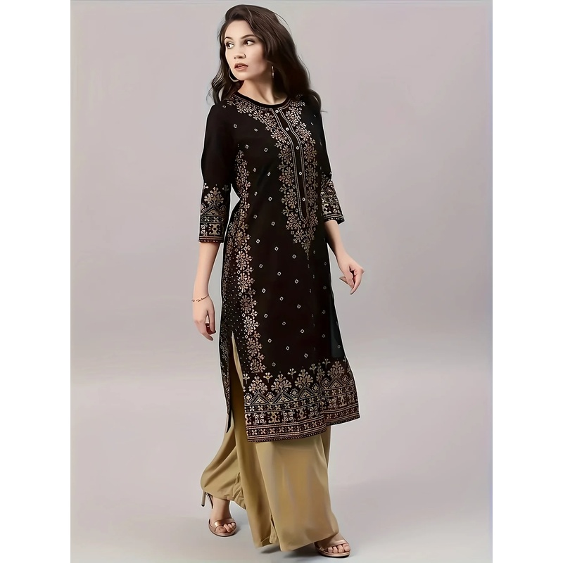 Conjunto de Roupas Casuais Fem - Ethnic Style Dresses avaliação e preço