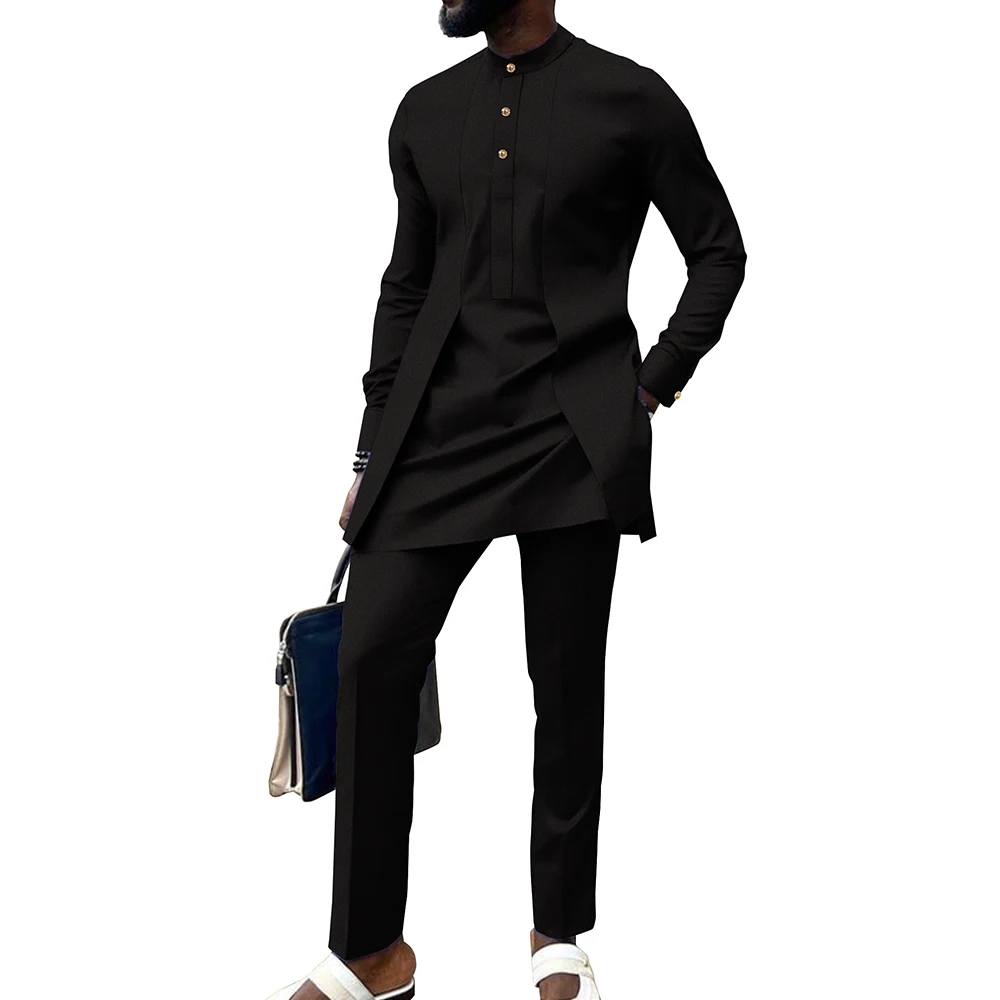 Roupas formais masculinas afri - Dashiki Shirt Men avaliação e preço